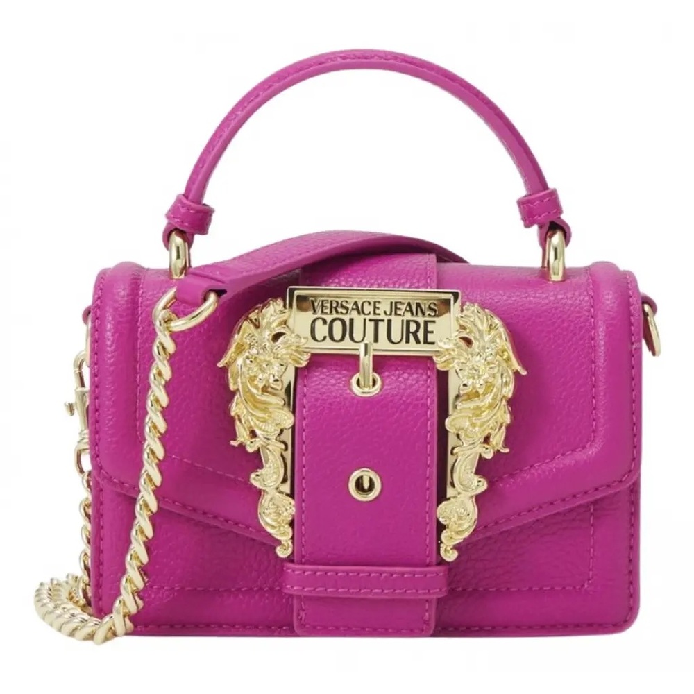 Versace Jeans Collection Pink and Gold Mini Bag with Baroque Embellishments